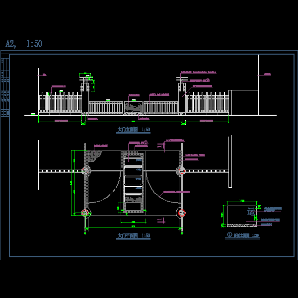 23大门平立面.dwg