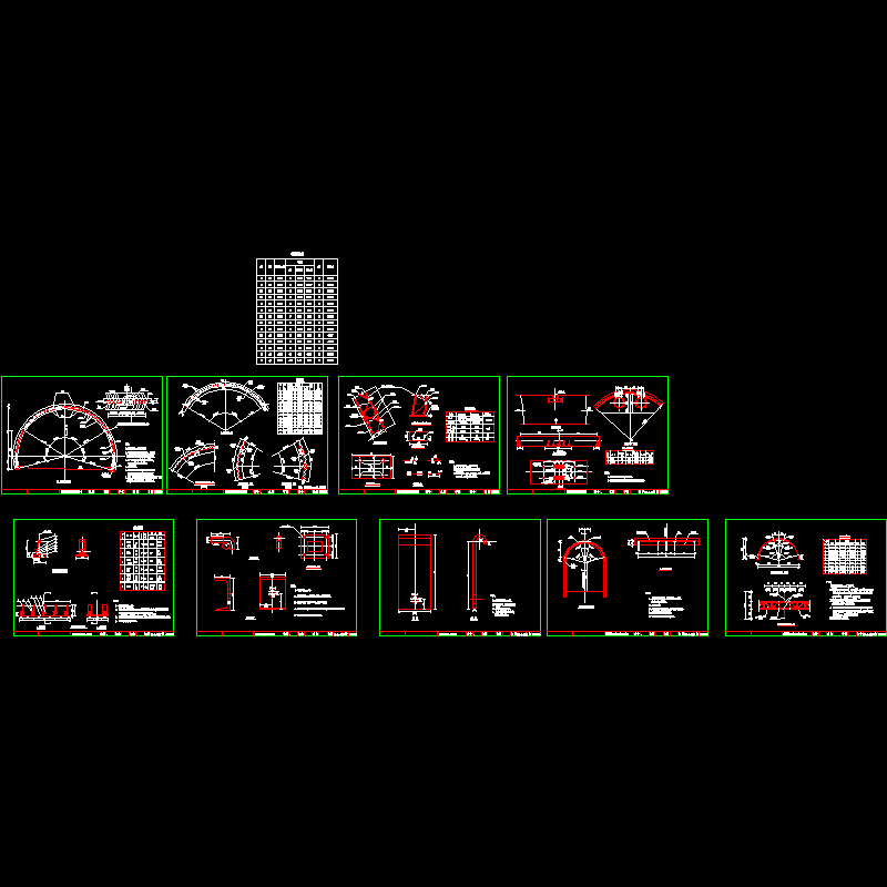 隧道风机预埋件全套设计CAD图纸(安装要求)(dwg)