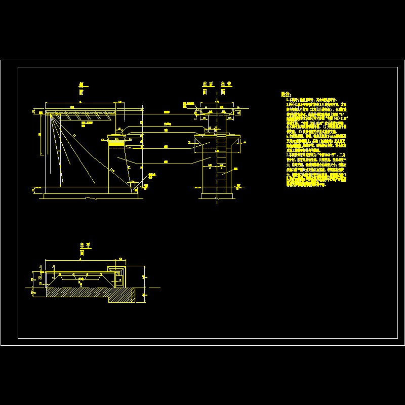 一份30m梁标准桥台结构CAD详图纸(dwg)