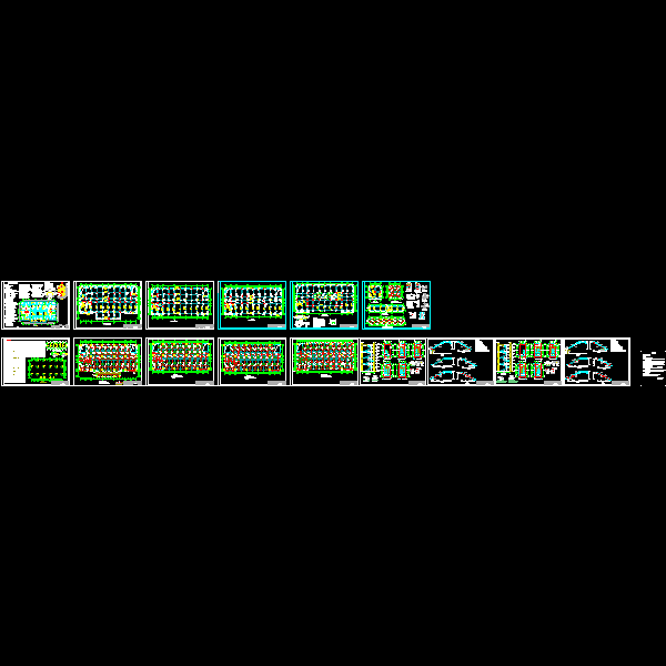 4层框架结构交警办公楼CAD施工图纸(dwg)(丙级条形基础)(二级结构安全)