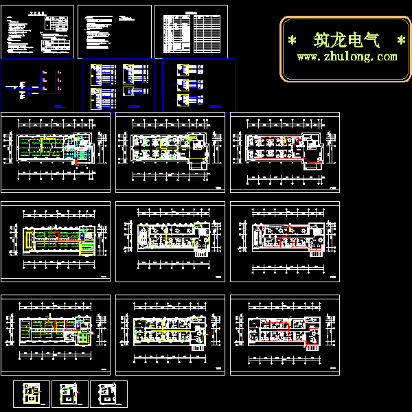 3层办公楼电气CAD图纸(综合布线系统)