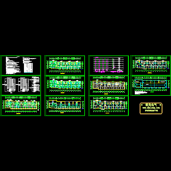 6层住宅楼电气CAD施工图纸(半地下室)