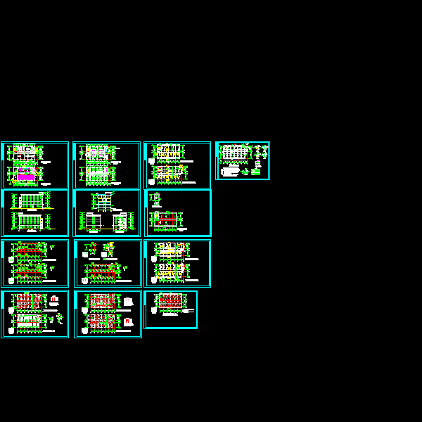 4层混凝土综合楼结构施工方案图纸（dwg格式CAD）(独立基础)