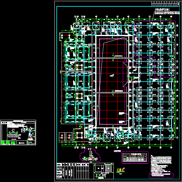 卸料厅基础CAD施工图纸(dwg)