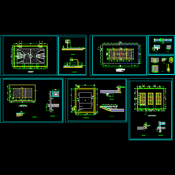 一份6种球场做法大样设计dwg格式CAD图纸
