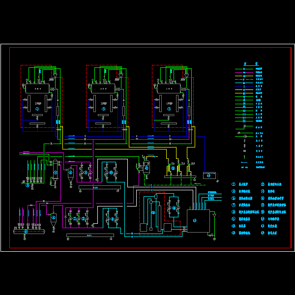 一份锅炉房系统CAD图纸
