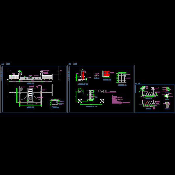 公园大门设计图纸 - 1