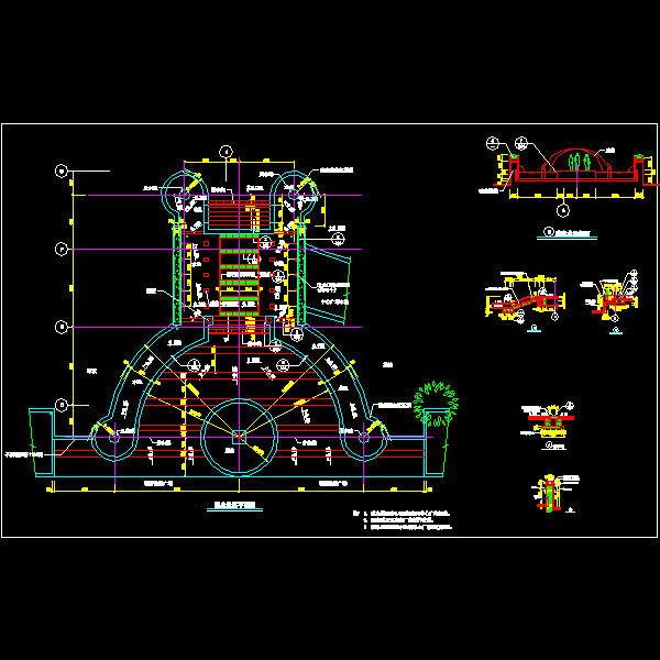 水景景区施工大样CAD图纸(dwg)