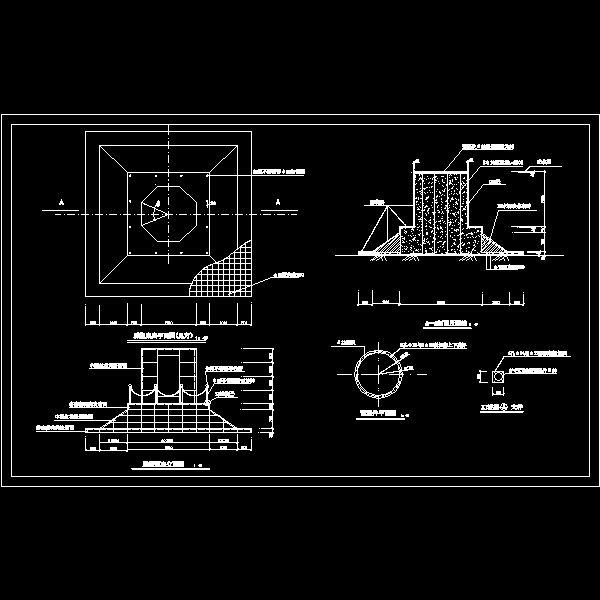 雕塑底座CAD施工图纸(dwg)