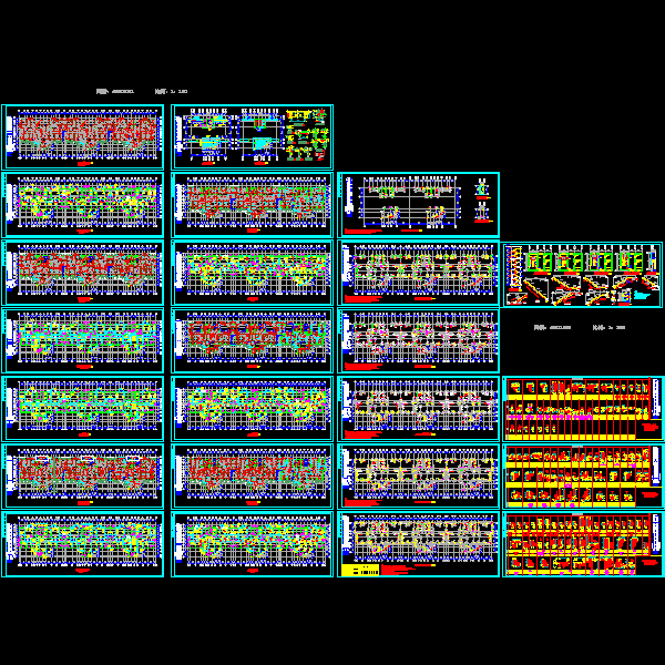 19层住宅楼结构CAD施工图纸(dwg)