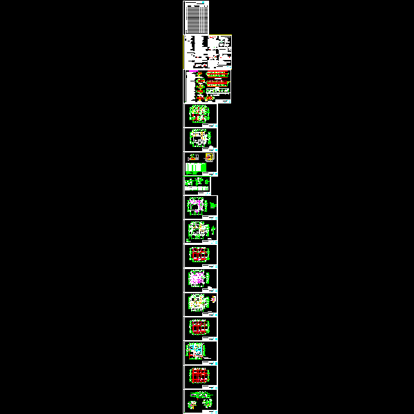 4层剪力墙结构别墅结构CAD施工图纸(dwg)(丙级独立基础)