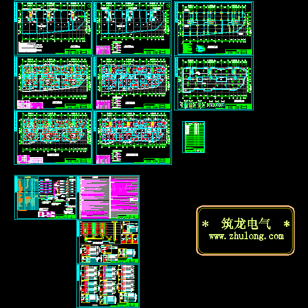 6层商住楼电气CAD施工图纸(可视对讲系统)