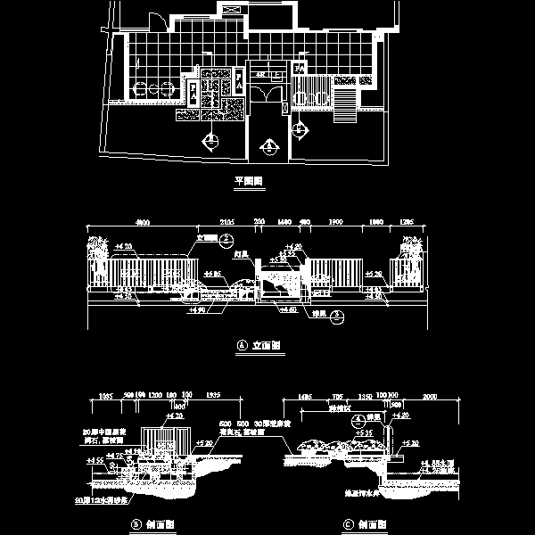 别墅围墙设计图纸 - 1