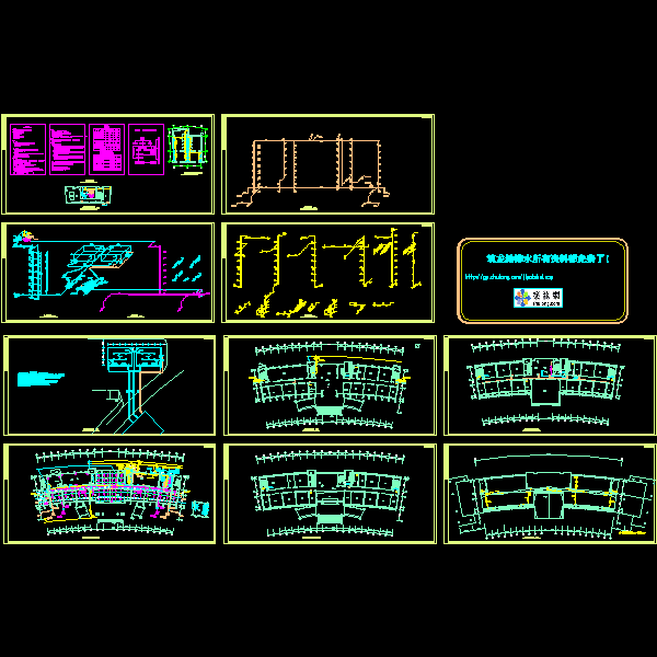 7层北方办公楼给排水设计CAD图纸