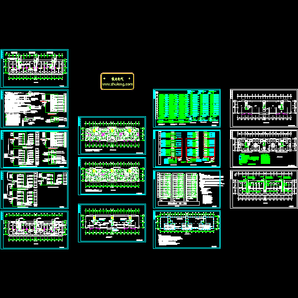 12层商住楼电气CAD施工图纸(自动报警系统)(dwg格式)
