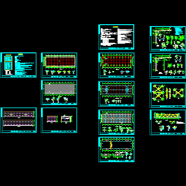 一份18米单跨钢结构厂房结构CAD施工图纸（dwg格式）(民用建筑设计)