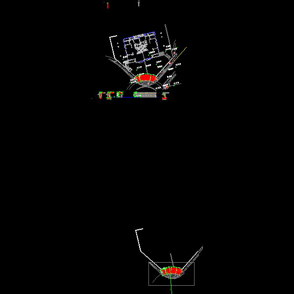 特色弧形廊架设计CAD详图纸（钢筋混凝土结构）(dwg)