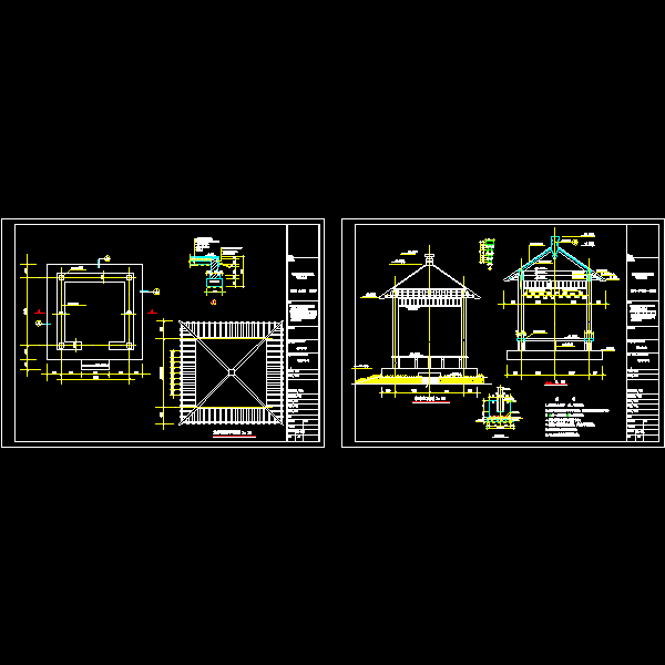 木亭施工大样CAD图纸(dwg)