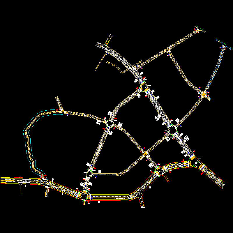 沙河堡道路平面图.dwg