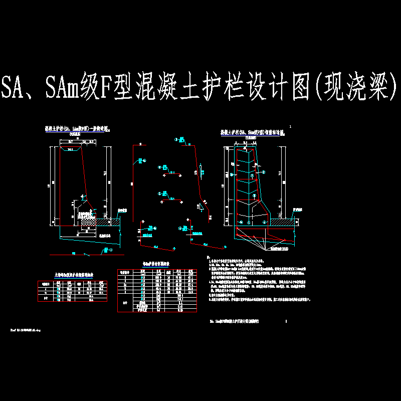 F型混凝土护栏 - 1