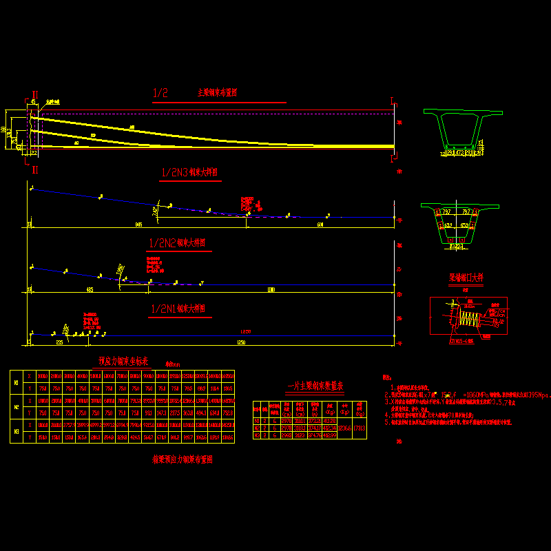2 箱梁预应力钢束布置.dwg