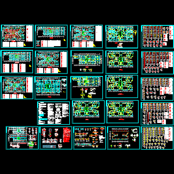 18层框架剪力墙结构住宅楼结构CAD施工图纸(dwg)(6度抗震)(丙级桩基础)