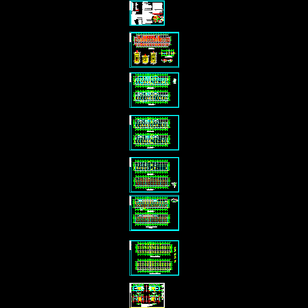 4层框架教学楼结构CAD施工图纸(dwg)(7度抗震)(丙级独立基础)