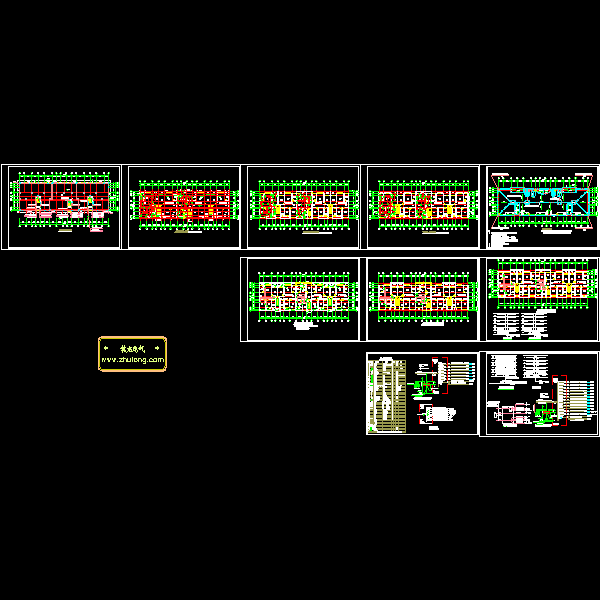 6层住宅楼电气CAD施工图纸