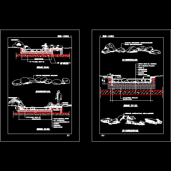 一份溪流做法dwg格式CAD图纸大样图纸