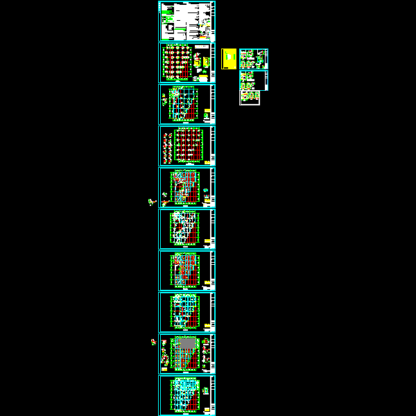 地上3层框架结构办公楼结构CAD施工图纸(dwg)(丙级独立基础)