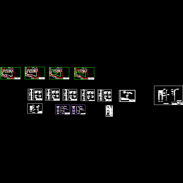 11米深基坑桩锚支护CAD施工图纸（附计算书）(dwg)