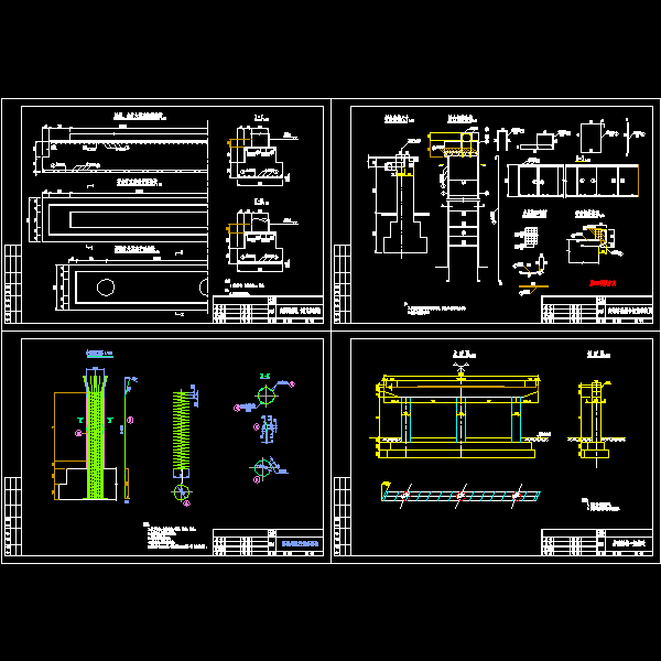 一份扩大基础桥墩台节点构造详细设计CAD图纸