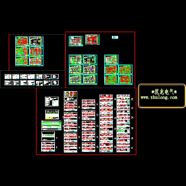 4层大型建材商场强弱电CAD施工图纸(钢筋混凝土结构)(TN-S)(10kv变配电系统)