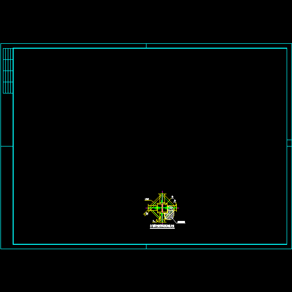 [CAD]梁与住交接处花纹钢板支托