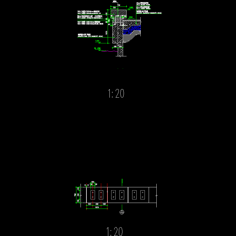 硬驳岸施工大样CAD图纸(dwg)