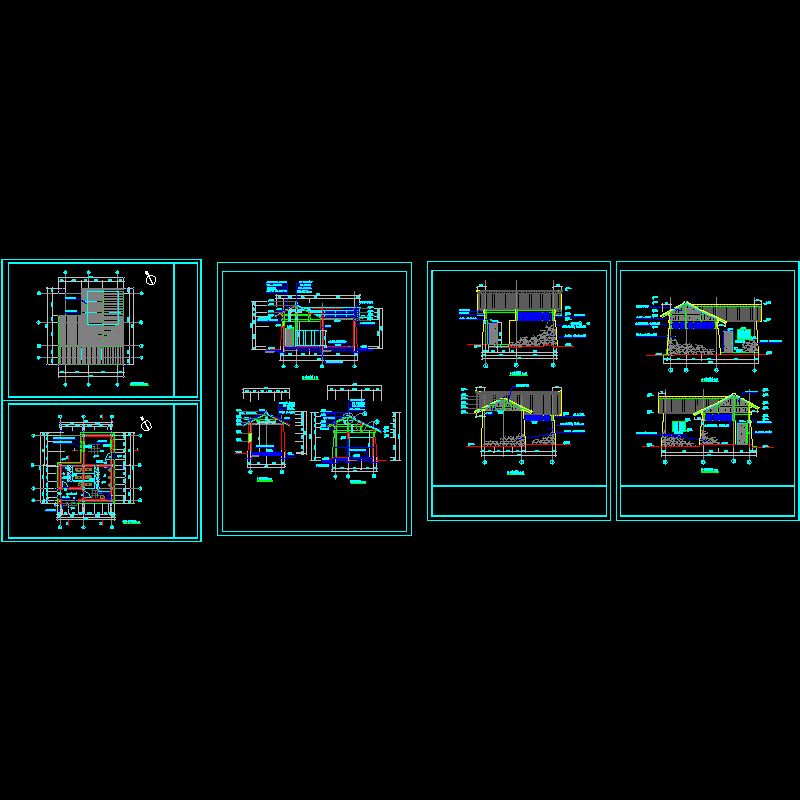 景区厕所CAD施工图纸(dwg)