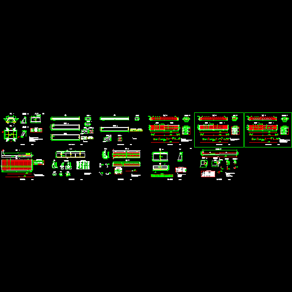 一份1-6m正交小桥设计dwg格式CAD图纸(板钢筋构造)