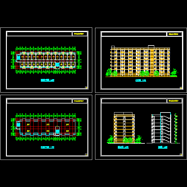 一份CAD中学学生公寓方案设计