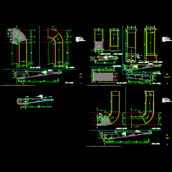 一份车库坡道节点构造详细设计CAD图纸