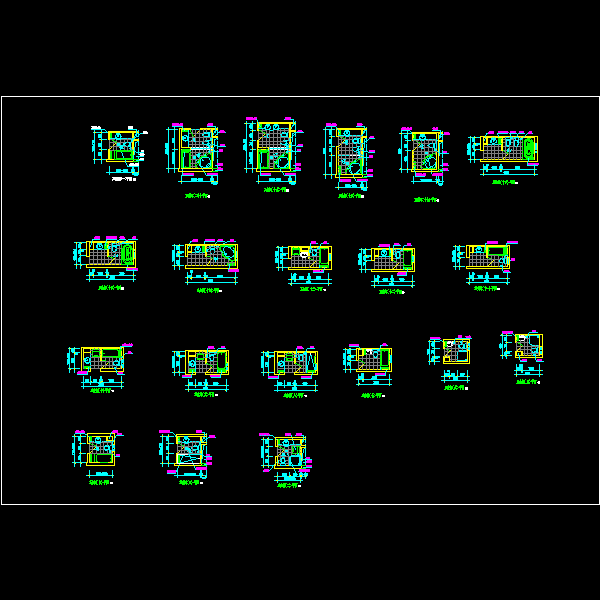 [CAD]卫生间设计样式集