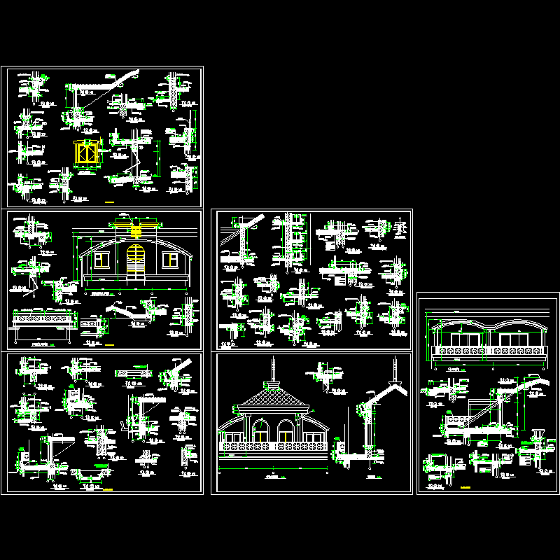 一份北方住宅屋顶常用做法节点CAD详图纸(cad)(dwg)