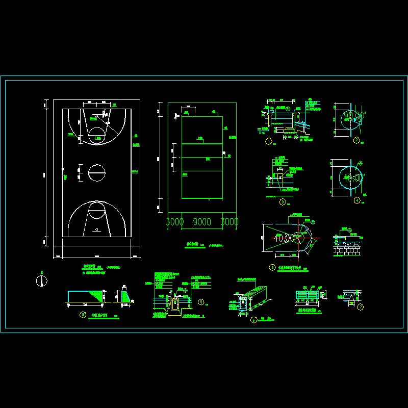运动场地做法dwg格式CAD图纸