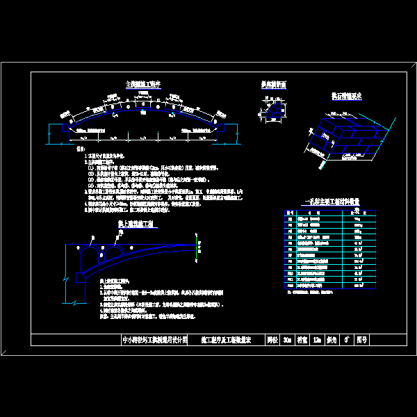 石拱桥构造图 - 3