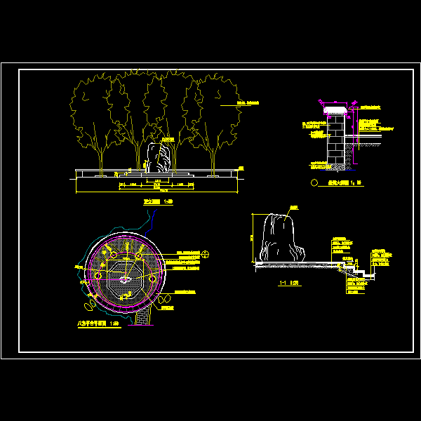 一份景观平台节点大样dwg格式CAD图纸