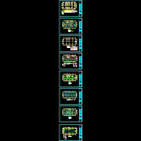 地上2层框架结构综合楼结构CAD施工图纸(dwg)(丙级独立基础)