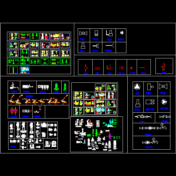 一份水泵dwg格式CAD图纸块图纸集