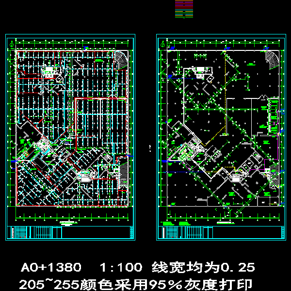 一份住宅地下室给排水CAD施工图纸