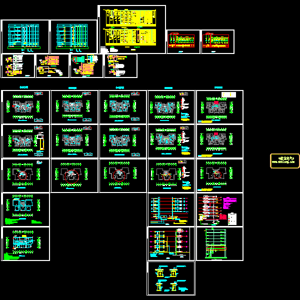 超高层住宅楼强弱电CAD施工图纸(dwg格式)