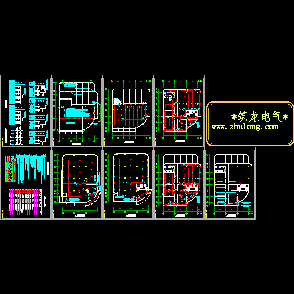 5层综合楼电气CAD施工图纸(防雷接地系统)(dwg格式)