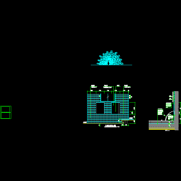 一份小区孔雀景墙dwg格式施工详细设计CAD图纸